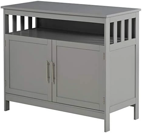 HOMCOM Sideboard Buffet Cabinet, Modern Kitchen Cabinet, Coffee Bar Cabinet With 2-Level Shelf And Open Compartment, Black 4 HOMCOM Sideboard Buffet Cabinet, Modern Kitchen Cabinet, Coffee Bar Cabinet With 2-Level Shelf And Open Compartment, Black - Image 4