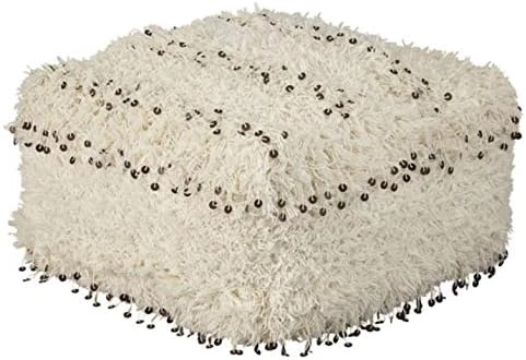 Signature Design By Ashley Mabyn Handwoven Boho Pouf, 24 X 24 In, White And Gray 6 Signature Design By Ashley Mabyn Handwoven Boho Pouf, 24 X 24 In, White And Gray - Image 6