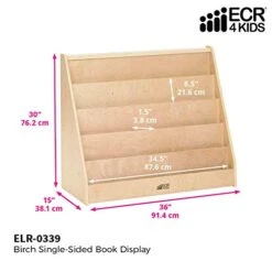 ECR4Kids 2-Shelf Mobile Storage Cabinet, Classroom Furniture, Natural & Single-Sided Book Display, Classroom Bookshelf, Natural -Best Furniture Store 41QiNk3OvKL