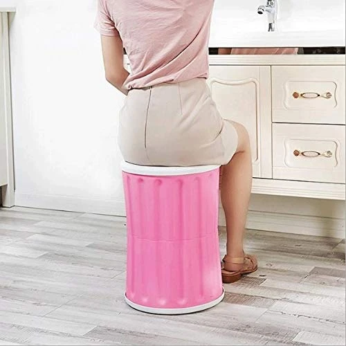 DOUBAO Plastic Storage Stool Multi-Function Overlay Storage Stool Fashion Creative Adult Stool Furniture (Color : D) 3 DOUBAO Plastic Storage Stool Multi-Function Overlay Storage Stool Fashion Creative Adult Stool Furniture (Color : D) - Image 3
