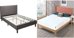 Judy Upholstered Platform Bed Frame, Full & 8 Inch Foam And Spring Mattress/CertiPUR-US Certified Foams/Mattress-in-a-Box, Full -Best Furniture Store 41QmoEAUP8L. AC