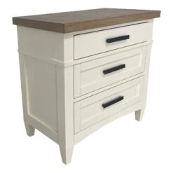 Parker House Americana 30.5'W Modern Bedroom 3 Drawer Nightstand In White