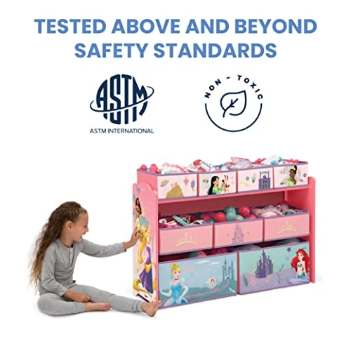 Delta Children Disney Princess Deluxe 9 Bin Design And Store Toy Organizer, Greenguard Gold Certified 2 Delta Children Disney Princess Deluxe 9 Bin Design And Store Toy Organizer, Greenguard Gold Certified - Image 2