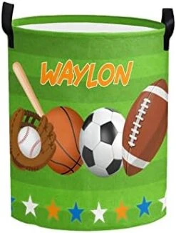 Personalized Laundry Basket Hamper,Ball Sport 11,Collapsible Storage Baskets With Handles For Kids Room,Clothes, Nursery Decor -Best Furniture Store 41R7wkmoi1L. AC