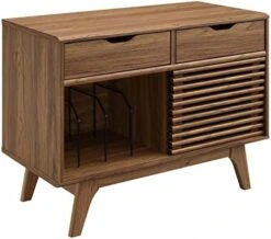 Modway Render Mid-Century Modern Vinyl Record Storage Display Cabinet, 37 Inch, Walnut -Best Furniture Store 41RGaffkQtL. AC