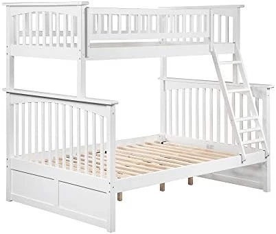 AFI, Columbia Ladder Bunk Bed, Twin Over Twin With Twin Size Trundle And Attachable USB Charger, Walnut 8 AFI, Columbia Ladder Bunk Bed, Twin Over Twin With Twin Size Trundle And Attachable USB Charger, Walnut - Image 8