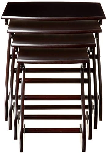 Frenchi Furniture Table, 4-PIECE, Dark Cherry 2 Frenchi Furniture Table, 4-PIECE, Dark Cherry - Image 2