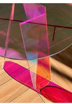 Nordic Acrylic Rainbow Colors End Tables, Round Lucite Modern Simple Colorful Chic Accent Desk,for Living Room Bedroom Hotel Outdoor (Color : Colorful, Size : 45 * 47cm) 11 Nordic Acrylic Rainbow Colors End Tables, Round Lucite Modern Simple Colorful Chic Accent Desk,for Living Room Bedroom Hotel Outdoor (Color : Colorful, Size : 45 * 47cm) -Best Furniture Store 41Rq6CE2SQL