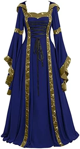 JEGULV Womens Fancy Gowns Renaissance Medieval Costume Irish Long Over Dress Victorian Vintage Halloween Ball Gown Dress 7 JEGULV Womens Fancy Gowns Renaissance Medieval Costume Irish Long Over Dress Victorian Vintage Halloween Ball Gown Dress - Image 7