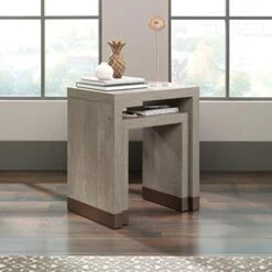 Sauder Manhattan Gate Nesting Tables, Mystic Oak Finish -Best Furniture Store 41SGfYlRMcL
