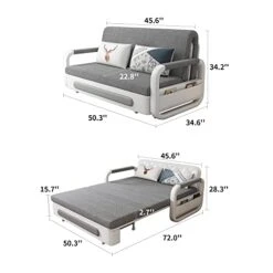 Luck Live Sofa Bed -Pull Out Sofa Bed Futon -Sleeper Couches For Living Room-Suitable For Small Space, RV Sofa Bed, Lounge