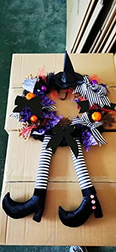 MatureGirl Hanging Decoration Ring Halloween Door House Flower Pendant Home Decor 12inch Christmas Wreath (As Shows, One Size) 6 MatureGirl Hanging Decoration Ring Halloween Door House Flower Pendant Home Decor 12inch Christmas Wreath (As Shows, One Size) - Image 6