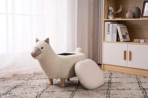 Home 2 Office Cow Ottoman For Kids' Bedroom, Playroom, Nursery, And Living Room, Animal Ottoman With Storage, Footstool For Kids, Black/White 14 Home 2 Office Cow Ottoman For Kids' Bedroom, Playroom, Nursery, And Living Room, Animal Ottoman With Storage, Footstool For Kids, Black/White - Image 14