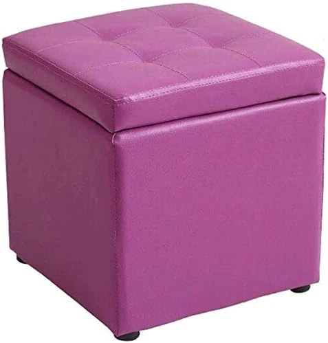 Collic Foot Stool Storage Stool, Multi-Functional Leather Sofa Stool Cover Home Porch Change Shoe Bench Footstool 30X30X35Cm,Practicalniture/Purple 10 Collic Foot Stool Storage Stool, Multi-Functional Leather Sofa Stool Cover Home Porch Change Shoe Bench Footstool 30X30X35Cm,Practicalniture/Purple - Image 10