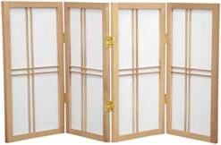 2 Ft. Short Desktop Double Cross Shoji Screen - Black - 3 Panels -Best Furniture Store 41TG3ih6aWL. AC