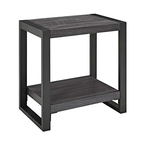 Walker Edison Industrial Wood End Side Accent Table Living Room Entryway Kitchen Dining Room Console Living Room, 24 Inch, Charcoal 1 Walker Edison Industrial Wood End Side Accent Table Living Room Entryway Kitchen Dining Room Console Living Room, 24 Inch, Charcoal