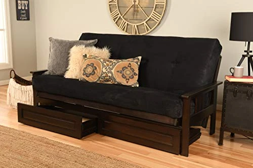 Jerry Sales Eldorado Futon Espresso Finish Frame W/Coil Mattress Full Size Sofa Bed (Black Matt, Frame W/Drawers Full Size) 1 Jerry Sales Eldorado Futon Espresso Finish Frame W/Coil Mattress Full Size Sofa Bed (Black Matt, Frame W/Drawers Full Size)