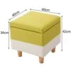 DBHCXD Solid Wood Footstool Home Living Room Storage Stool Creative Multifunctional Fabric Change Shoes Stool Storage Stool (Color : E)