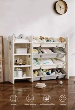 CHORBEYCH Kids Toy Organizer With 12 Storage Bins,Organizer For Kids Rooms And Toy Storage Organizer For Boys Girls (Bear, White Gray) (Organizer+Book Shelf) 11 CHORBEYCH Kids Toy Organizer With 12 Storage Bins,Organizer For Kids Rooms And Toy Storage Organizer For Boys Girls (Bear, White Gray) (Organizer+Book Shelf) -Best Furniture Store 41TX3UN8gsL