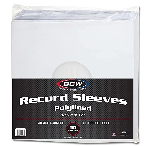 50 BCW 12" Paper & Plastic Polylined Record Inner Sleeves For LP Vinyl Record Albums 1 50 BCW 12" Paper & Plastic Polylined Record Inner Sleeves For LP Vinyl Record Albums