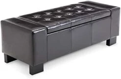 BELLEZE 50 Inch Storage Ottoman Bench, Upholstered Tufted Linen Fabric, Foam Padded Large Rectangular Footrest, Living Room Furniture - Arlington (Gray) 14 BELLEZE 50 Inch Storage Ottoman Bench, Upholstered Tufted Linen Fabric, Foam Padded Large Rectangular Footrest, Living Room Furniture - Arlington (Gray) -Best Furniture Store 41TYDnllsoL. AC