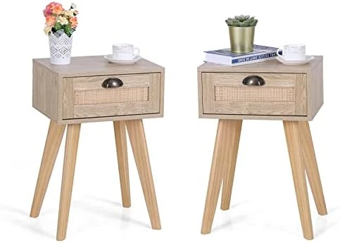 MAISON ARTS Buffet Sideboard Rattan Storage Cabinet With 3 Drawers And 2 Doors & Shelves, Kitchen Cabinet Buffet Cupboard Table With Spacious Table Top For Kitchen Dining Room Living Room 9 MAISON ARTS Buffet Sideboard Rattan Storage Cabinet With 3 Drawers And 2 Doors & Shelves, Kitchen Cabinet Buffet Cupboard Table With Spacious Table Top For Kitchen Dining Room Living Room - Image 9