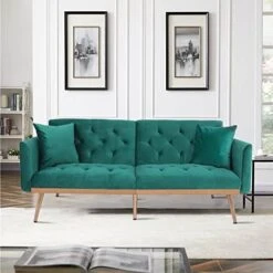 QHITTY Velvet Couch, Accent Sofa Couch Sleeper Loveseat Sofa Bed With Rose Gold Metal Feet And 2 Pillows For Living Room, Office (Black) 25 QHITTY Velvet Couch, Accent Sofa Couch Sleeper Loveseat Sofa Bed With Rose Gold Metal Feet And 2 Pillows For Living Room, Office (Black) -Best Furniture Store 41U5DeZrGlL. AC