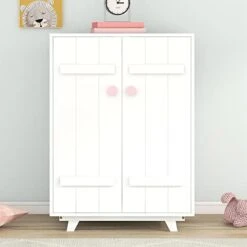 Harper & Bright Designs 3 Pieces Bedroom Sets,Bedroom Furniture Set With Full Size Platform Bed,Nightstand And Wardrobe For Kids Boys Girls(Pink+White) 18 Harper & Bright Designs 3 Pieces Bedroom Sets,Bedroom Furniture Set With Full Size Platform Bed,Nightstand And Wardrobe For Kids Boys Girls(Pink+White) -Best Furniture Store 41U5HrlX2fL