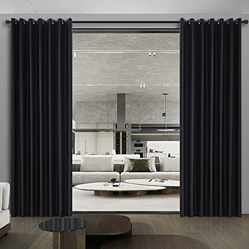 BluCOASTLINE Room Divider Curtain Room Partition For Bedroom/Home Theatre/Conference Room Blackout Curtains Backdrop Anti-Peeping Privacy Window Curtain, 15ft Wide X 8ft Tall, Navy Blue, 1 Panel 8 BluCOASTLINE Room Divider Curtain Room Partition For Bedroom/Home Theatre/Conference Room Blackout Curtains Backdrop Anti-Peeping Privacy Window Curtain, 15ft Wide X 8ft Tall, Navy Blue, 1 Panel - Image 8