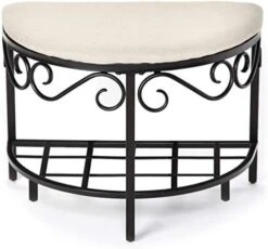 Heather Gray Shoe Bench - Vanity Seat For Makeup Room, Dressing Stool, Entryway Bench - Powder Coated, Upholstered, Space Saving 14 Heather Gray Shoe Bench - Vanity Seat For Makeup Room, Dressing Stool, Entryway Bench - Powder Coated, Upholstered, Space Saving -Best Furniture Store 41UO04Qs7NL. AC