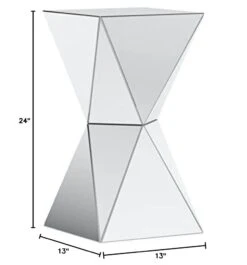 Baxton Studio Rebecca Contemporary Multi-Faceted Mirrored Side Table -Best Furniture Store 41UWORwRqgL