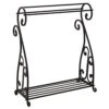 Black Scrolled Metal Quilt Rack