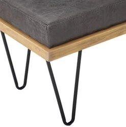 Christopher Knight Home Elisha Industrial Modern Microfiber Bench, Slate / Matte Black 11 Christopher Knight Home Elisha Industrial Modern Microfiber Bench, Slate / Matte Black -Best Furniture Store 41UkXfjkAOL