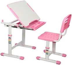 Diroan Kids Multifunctional Desk And Chair Set, Height Adjustable Children School Study Desk With Tilt Desktop, Metal Hook And Storage Drawer For Boys Girls (Pink) 15 Diroan Kids Multifunctional Desk And Chair Set, Height Adjustable Children School Study Desk With Tilt Desktop, Metal Hook And Storage Drawer For Boys Girls (Pink) -Best Furniture Store 41UrjgKAwsL. AC
