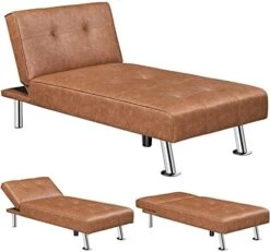 Yaheetech Faux Leather Sectional Sofa Couch Sectional Living Room Furniture Set Convertible Futon Sofa Beds With Chaise Lounge, Brown 15 Yaheetech Faux Leather Sectional Sofa Couch Sectional Living Room Furniture Set Convertible Futon Sofa Beds With Chaise Lounge, Brown -Best Furniture Store 41UwHQgJuGL. AC