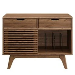 Modway Render Mid-Century Modern Vinyl Record Storage Display Cabinet, 37 Inch, Walnut -Best Furniture Store 41V4qBVzpWL