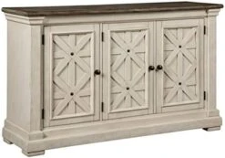 Signature Design By Ashley Bolanburg French Country Dining Room Server, Two-tone White & Brown -Best Furniture Store 41VEL981mL. AC