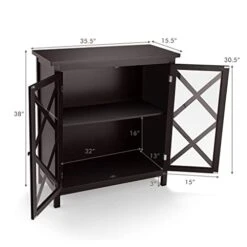 Kitchen Buffet Storage Cabinet With Glass Doors And Adjustable Shelves (Color : E, Size : As Shown) -Best Furniture Store 41VSgqzOV7L