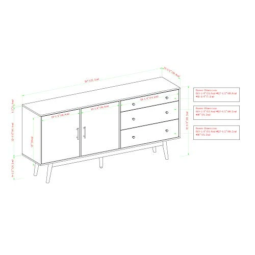 Walker Edison Mid-Century Modern Wood Kitchen Buffet Sideboard Entryway Serving Storage Cabinet Doors-Dining Room Console, 70 Inch, Acorn 1 Walker Edison Mid-Century Modern Wood Kitchen Buffet Sideboard Entryway Serving Storage Cabinet Doors-Dining Room Console, 70 Inch, Acorn