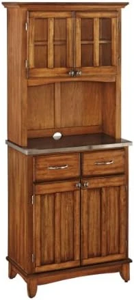Buffet Of Buffet Cottage Oak With Stainless Steel Top With Hutch By Home Styles 3 Buffet Of Buffet Cottage Oak With Stainless Steel Top With Hutch By Home Styles - Image 3