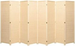 Legacy Decor 3 Panel Natural Color Wood And Bamboo Weave Room Divider -Best Furniture Store 41VVsIoKEhL. AC