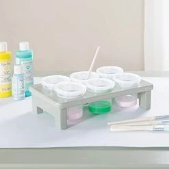 MARTHA STEWART Kids' Jr. Art Center With Stools And Bins - Creamy White: Storage Bins, Paper Roller, And Paint Cups, Toddlers Work Station - Children's Wooden Learning Furniture 10 MARTHA STEWART Kids' Jr. Art Center With Stools And Bins - Creamy White: Storage Bins, Paper Roller, And Paint Cups, Toddlers Work Station - Children's Wooden Learning Furniture -Best Furniture Store 41VZDSXM21L