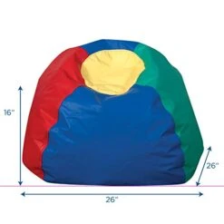 Children's Factory 26" Kids Bean Bag Chairs, Flexible Seating Classroom Furniture, Beanbag Ideal For Boy/Girl Toddler Daycare Or Playroom, Rainbow -Best Furniture Store 41Vnh7EIerL