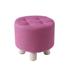 MJWDP Sofa Footstool, Household Footstool With Wooden Legs, Stylish Shoe Changing Stool