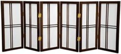 2 Ft. Short Desktop Double Cross Shoji Screen - Black - 3 Panels -Best Furniture Store 41W1Q0JDdtL. AC