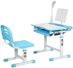 Diroan Kids Multifunctional Desk And Chair Set, Height Adjustable Children School Study Desk With Tilt Desktop, Metal Hook And Storage Drawer For Boys Girls -Best Furniture Store 41W9dQ0iy7L. AC