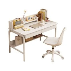 ZHAOLEI Rectangular Table Bedroom Girl Workbench Table Student Study Computer Desk Without Chair (Color : D, Size : 140cm)