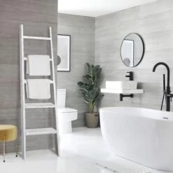 KIAYACI 5-Tier Blanket Ladder For The Living Room Rustic Vintage Ladder Shelf Boho Home Decor Ladder Bookshelf Blanket Holder Leaning Bookshelf Bookshelf For Bedroom(Vintage Walnut, 63" X 22") 18 KIAYACI 5-Tier Blanket Ladder For The Living Room Rustic Vintage Ladder Shelf Boho Home Decor Ladder Bookshelf Blanket Holder Leaning Bookshelf Bookshelf For Bedroom(Vintage Walnut, 63" X 22") -Best Furniture Store 41WS9GhnukL. AC