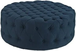 Modway Amour Fabric Upholstered Button-Tufted Round Ottoman In Azure -Best Furniture Store 41WhC6GvGwL. AC