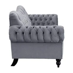 Lexicon Cruz Living Room Loveseat, Dark Gray -Best Furniture Store 41WxXz28EHL